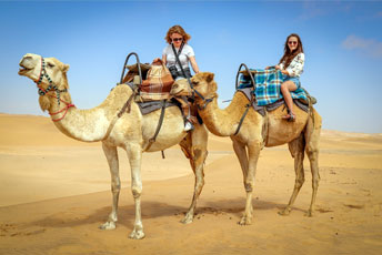 camel trekking Abu Dhabi